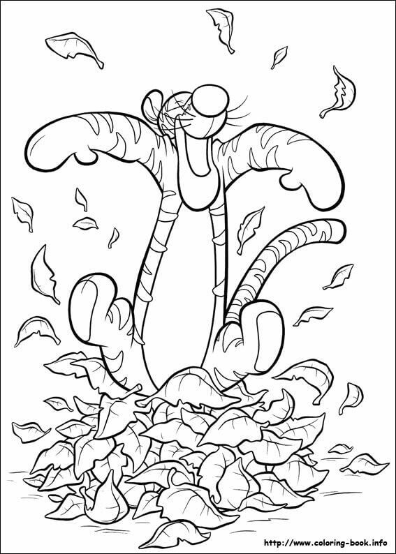 33 Tigger Thanksgiving coloring page