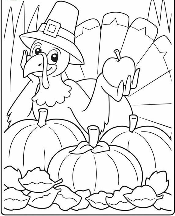 38 Pumpkins To Be Distributed Thanksgiving coloring page