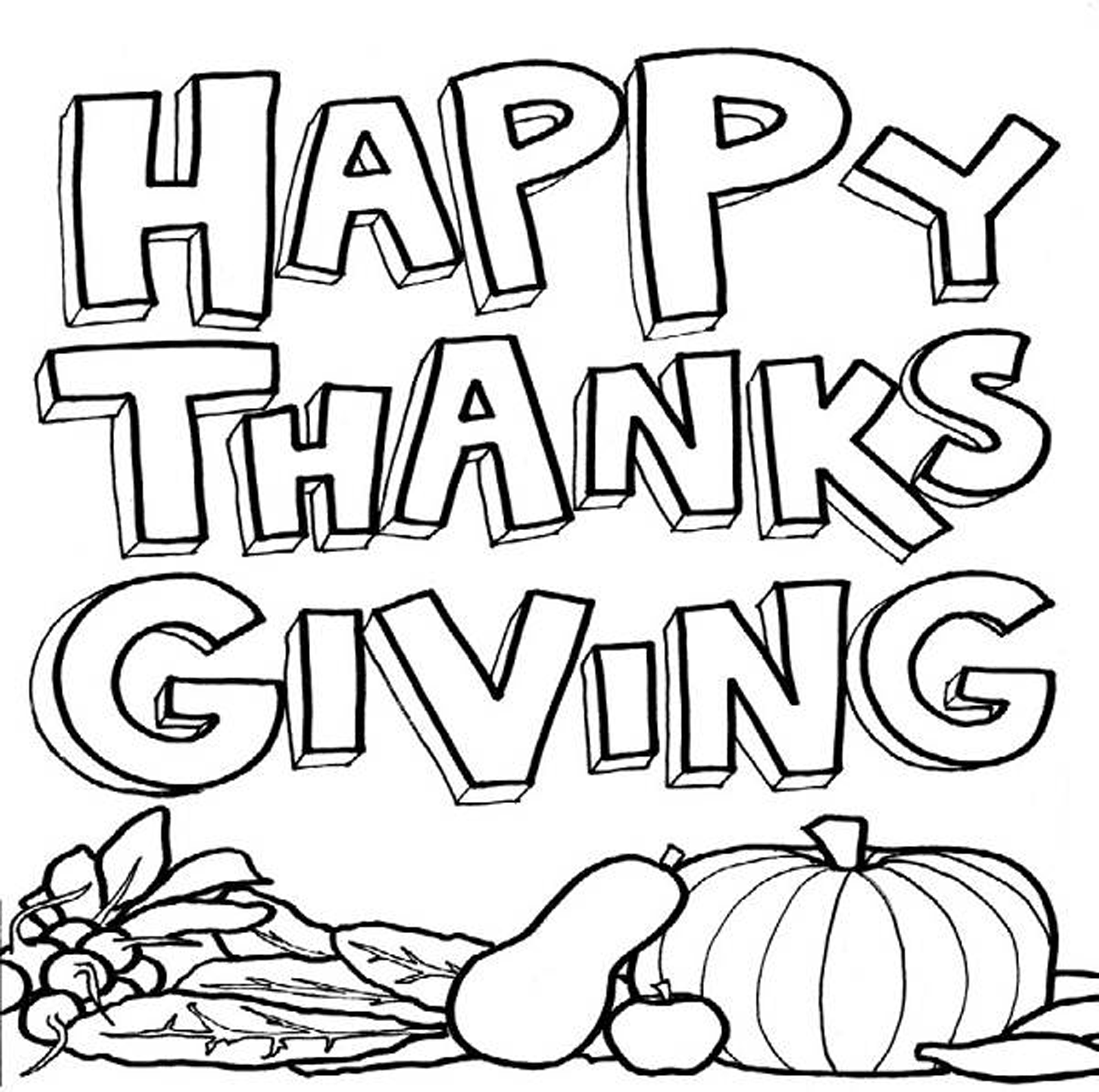 Thanksgiving coloring page