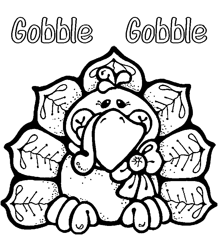 Turkey Thanksgiving coloring page