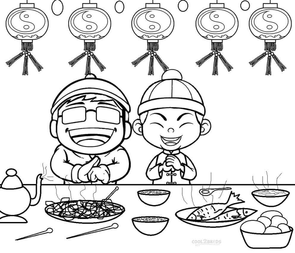 8. Chinese New Year Coloring Page