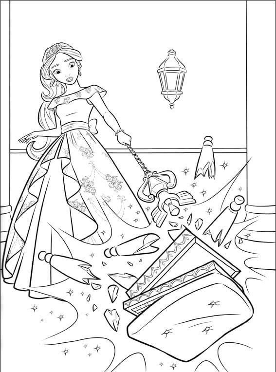 Angry Elena Elena of Avalor Coloring Page