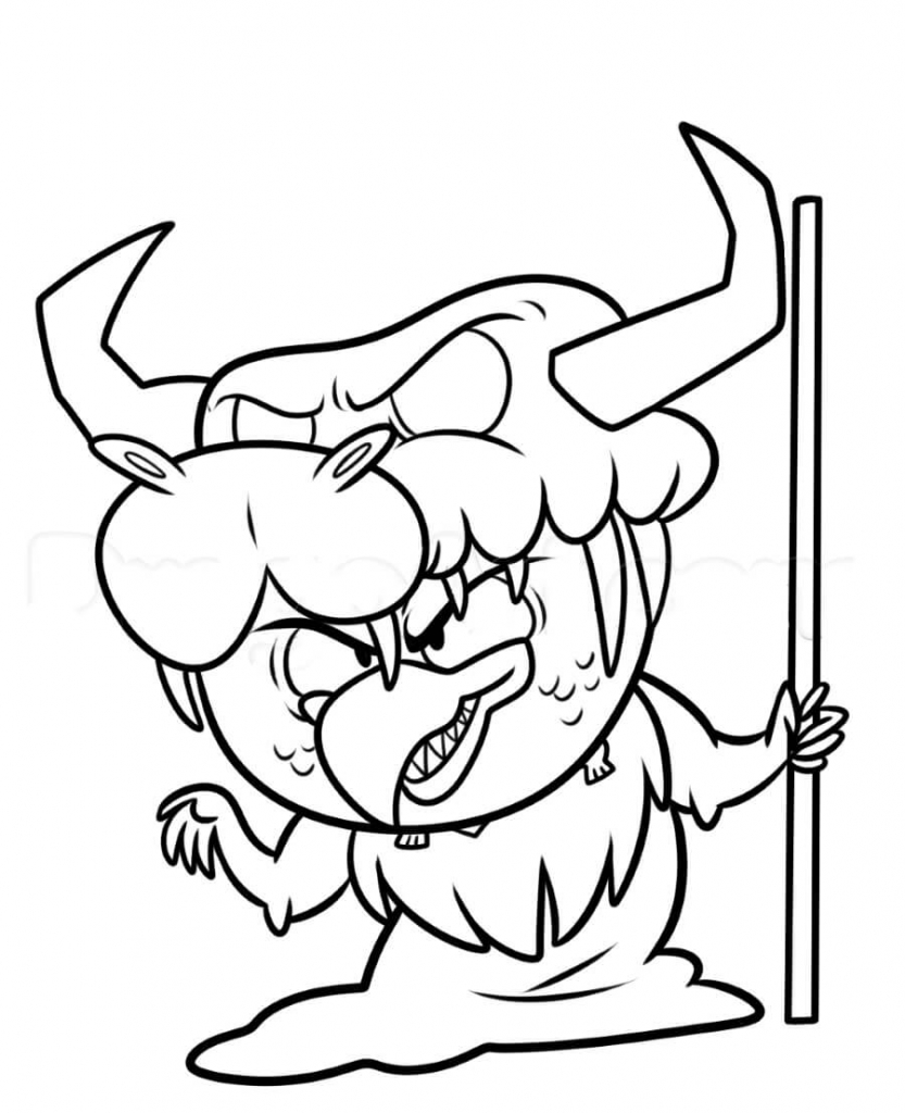 Angry Ludo Star vs. the Forces of Evil Coloring Page
