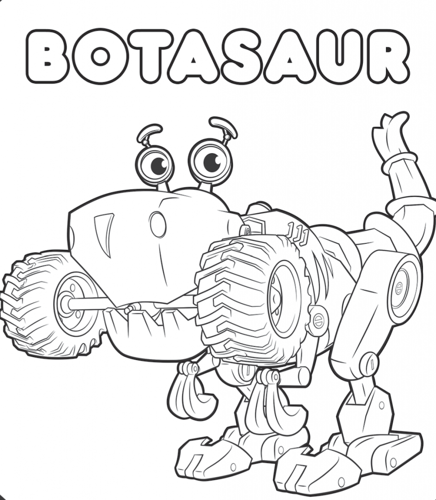 Botasaur From Rusty Rivets Coloring Page