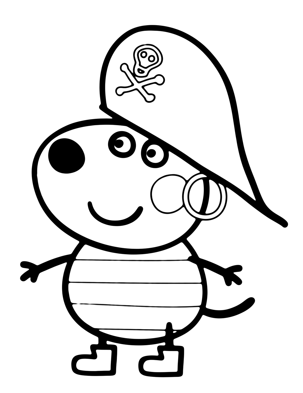 Danny Dog In Peppa Pig Coloring Page