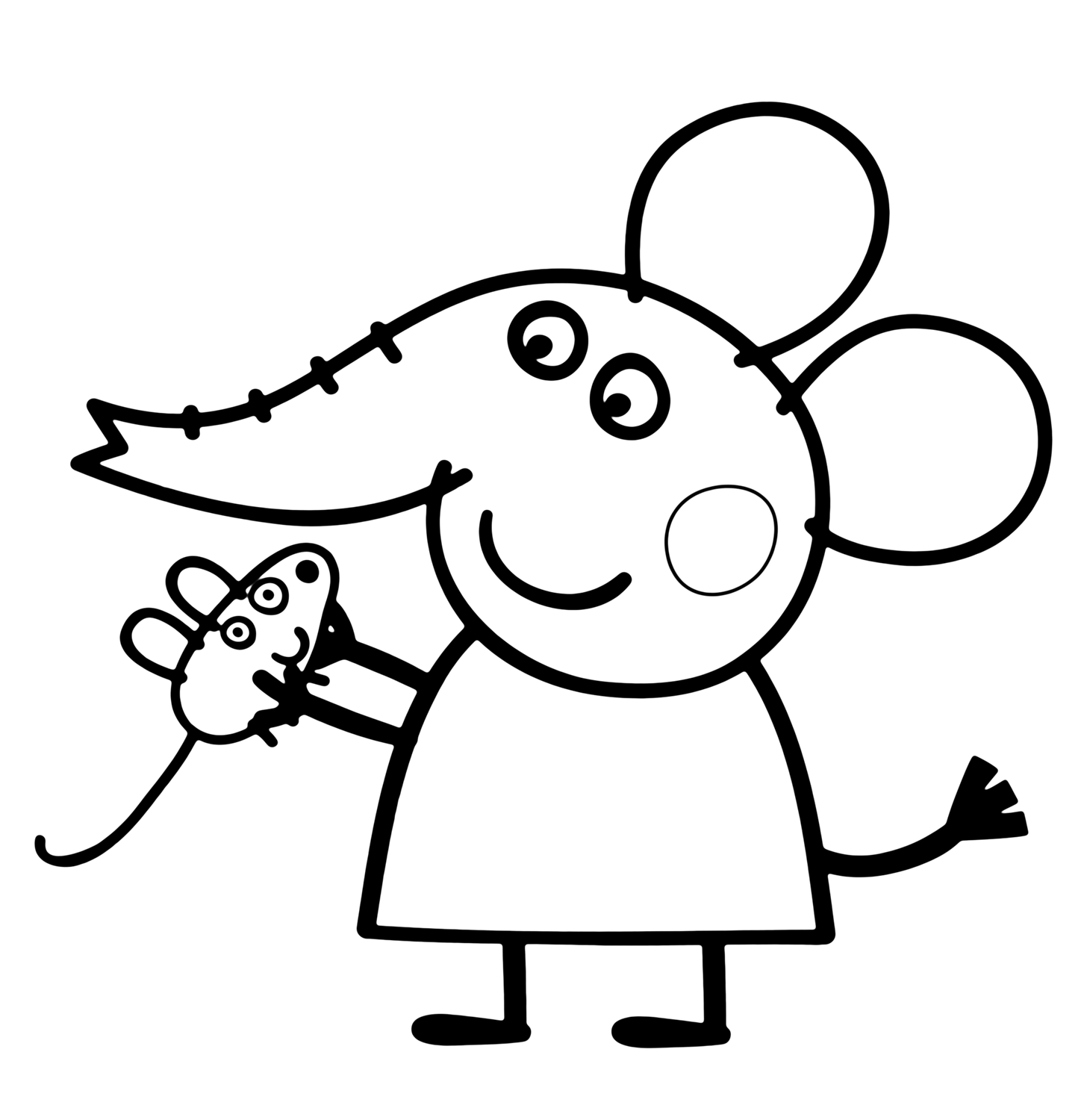 Emily Elephant In Peppa Pig Coloring Page