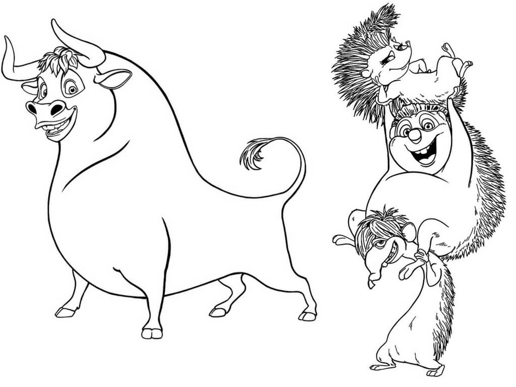 Ferdinand And Una, Dos, Cuatro Coloring Page