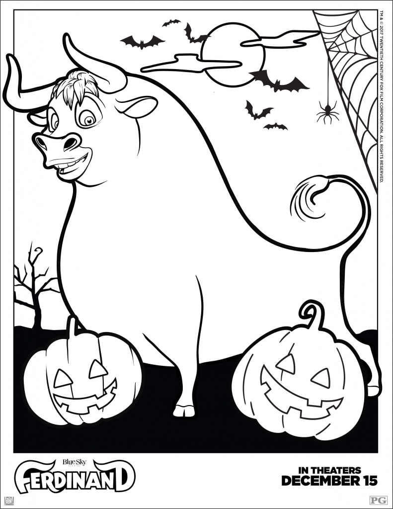 Ferdinand Movie Halloween Coloring Page