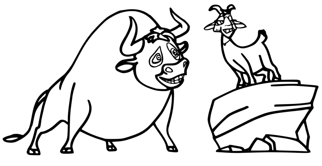 Ferdinand and Lupe Ferdinand Movie Coloring Page