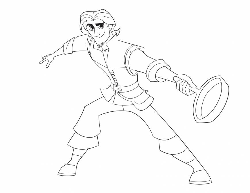 Flynn Rider or Eugene Tangled The Series Coloring Page