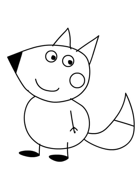 Freddy Fox In Peppa Pig Coloring Page
