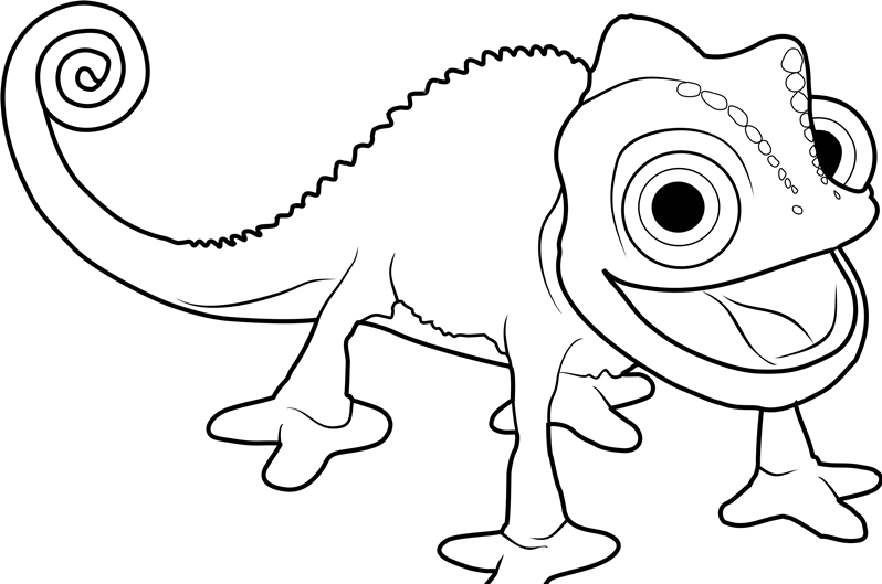 Pascal the Chameleon Tangled The Series Coloring Page