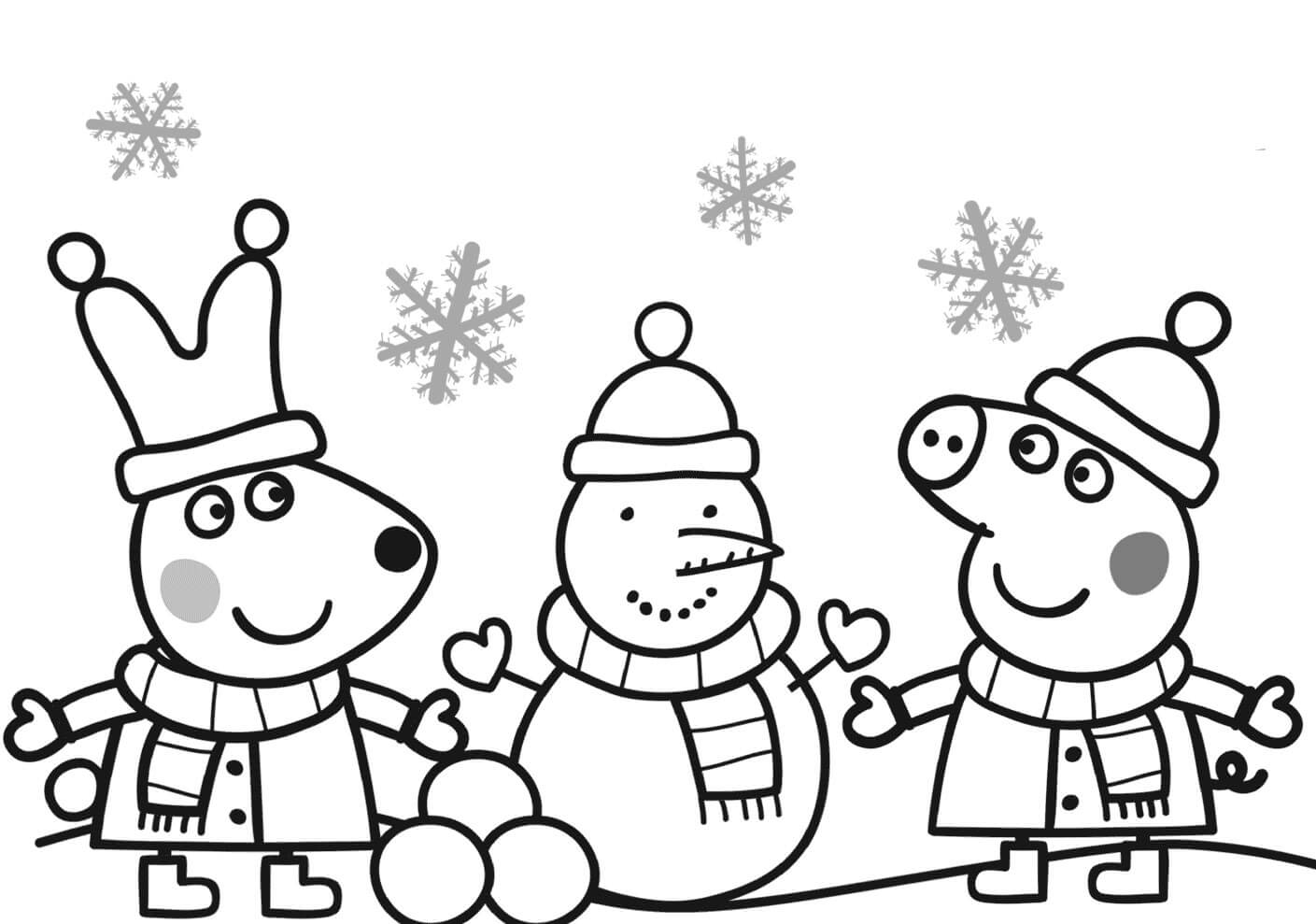 Peppa Pig Holidays Coloring Page