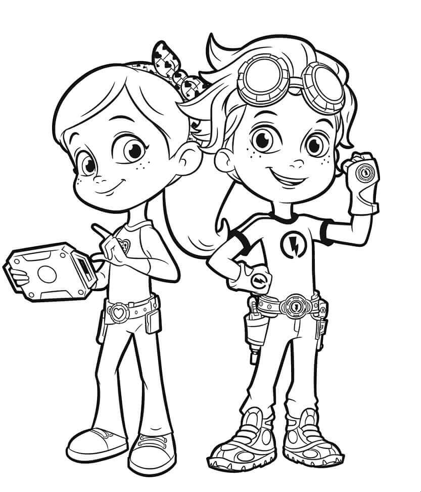 Ruby And Rusty Rivets Coloring Page