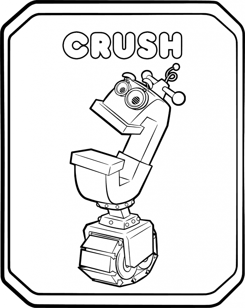 Rusty Rivets Robot Crush Coloring Page
