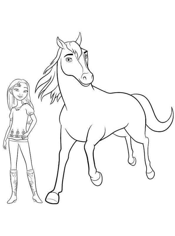 Spirit and Lucky Coloring Page