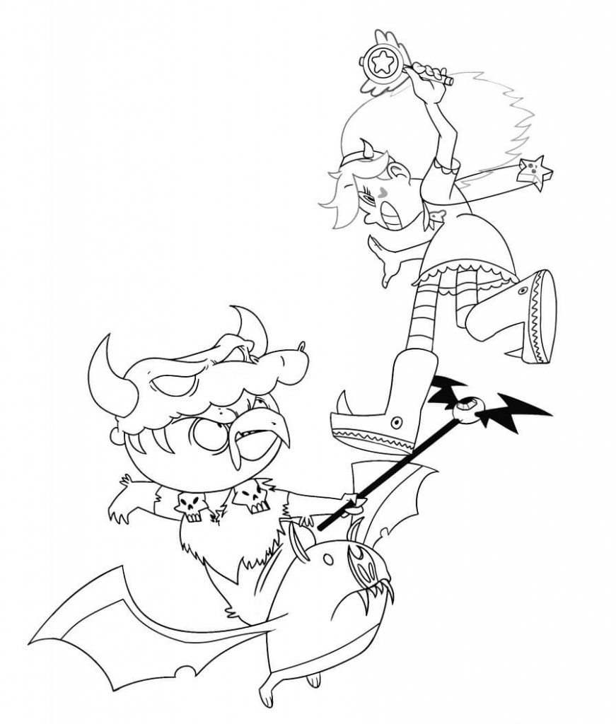 Star Butterfly And Ludo Star vs. the Forces of Evil Coloring Page