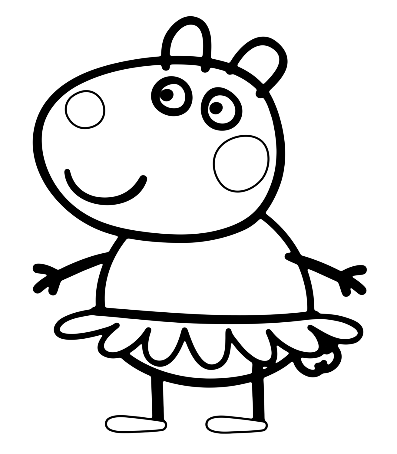 Suzy Sheep In Peppa Pig Coloring Page