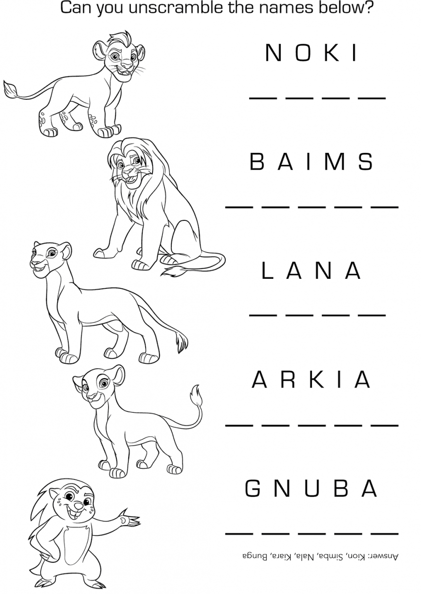 20 Printable The Lion Guard Coloring Pages