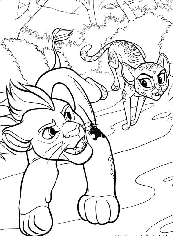 The Lion Guard Fuli And Kion Coloring Page