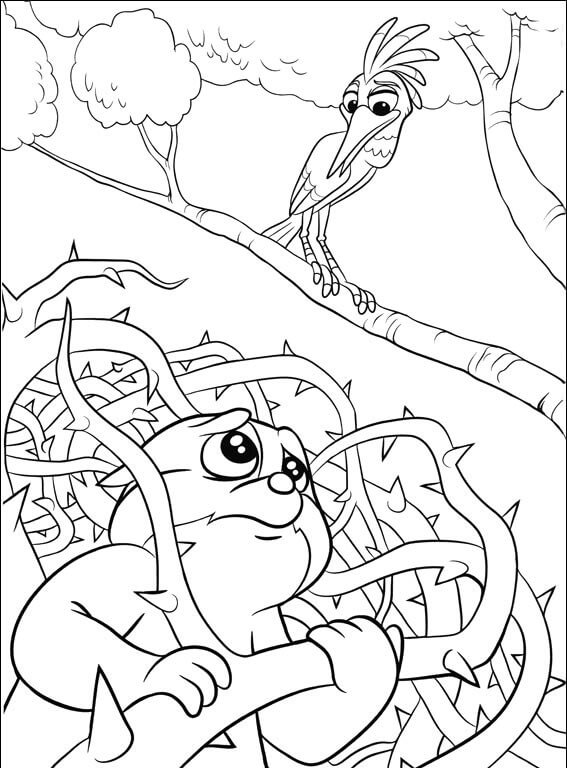 The Lion Guard Ono and Bunga Coloring Page