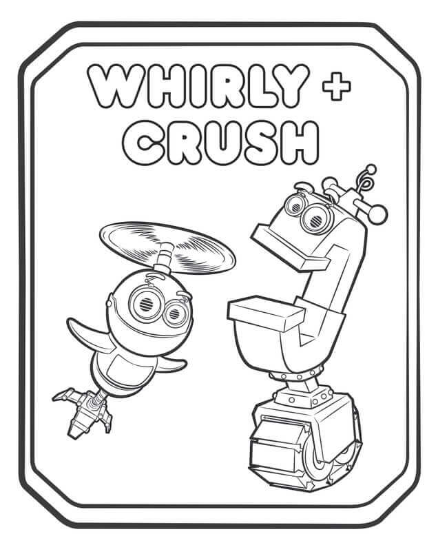 Whirly And Crush Coloring Page