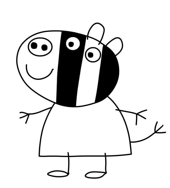 Zoe Zebra In Peppa Pig Coloring Page