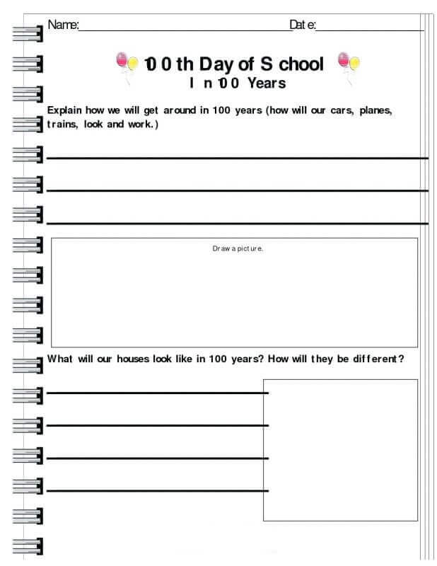 100 Days Of School Printables Worksheets