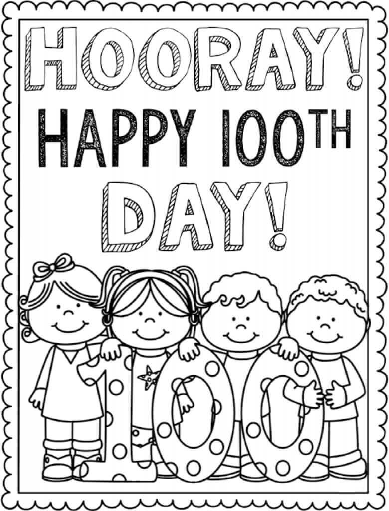 100th Days Of School Coloring Pages