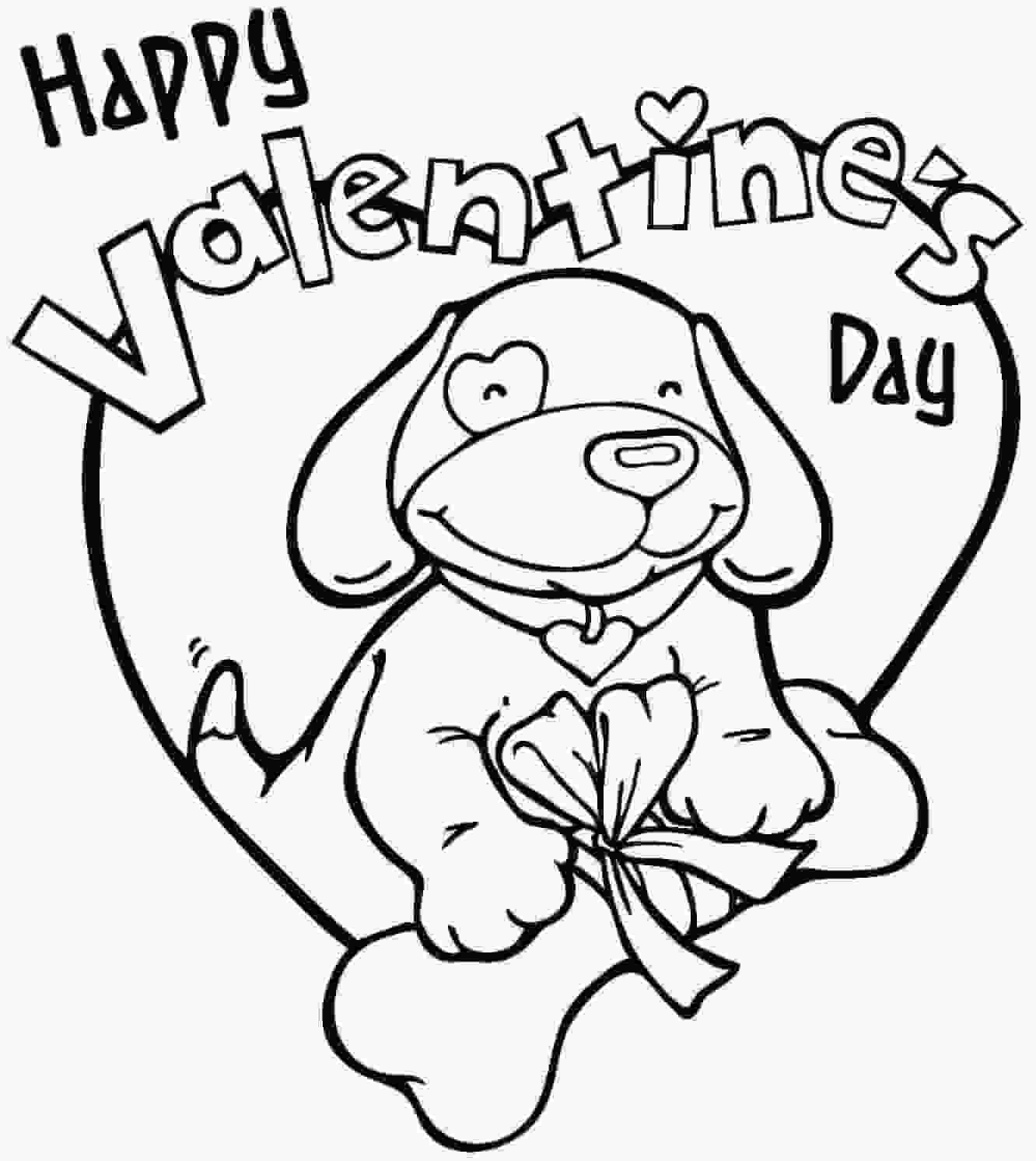 Adorable Valentines Day coloring pages