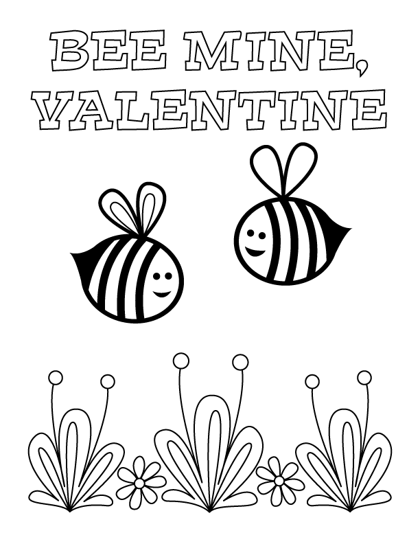 Be mine Valentines Day coloring pages