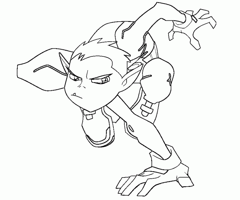Beast Boy From Teen Titans Coloring Pages