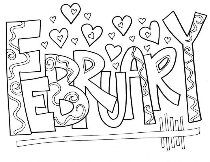 Beautiful February Coloring Pages