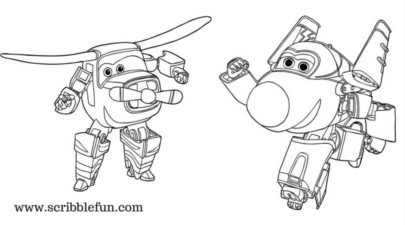 Bello And Jerome Super Wings Coloring Sheets