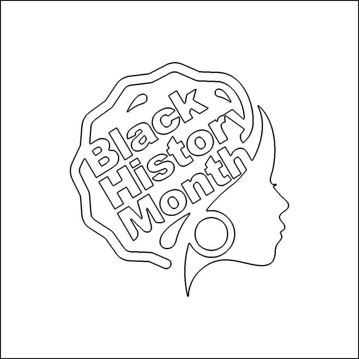 Black History Month 2021 coloring page printable