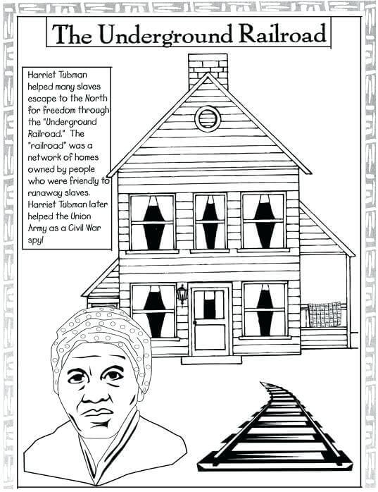 Black History Month Coloring Sheets Harriet Tubman