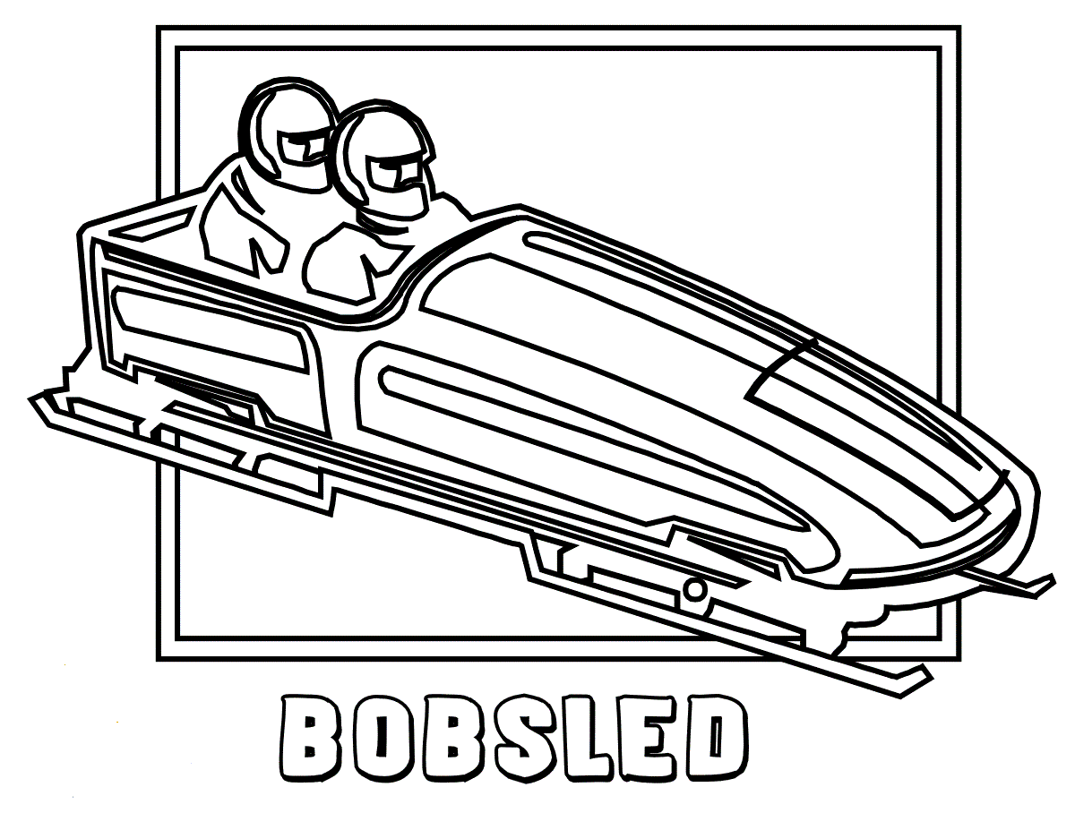 Bobsleigh Winter Olympics Coloring Pages