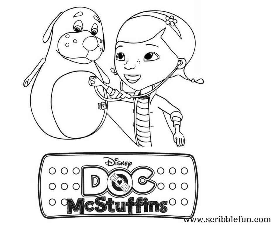 Boppy and Disney Doc McStuffins coloring page