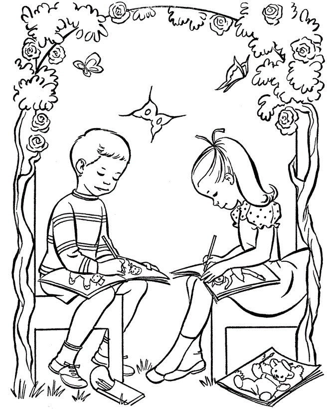 Boyfriend Girlfriend Valentines Day coloring pages