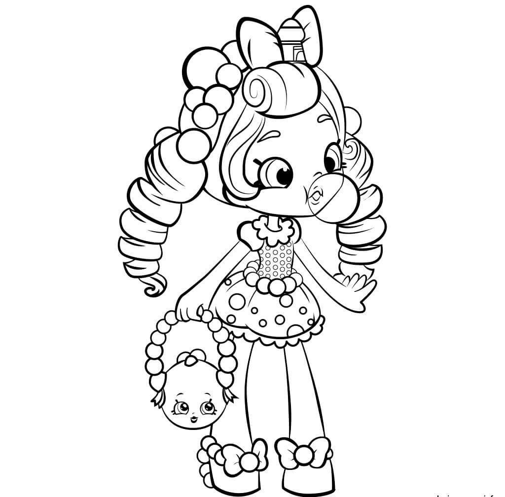 Bubbleisha Shopkins Shoppies coloring pages