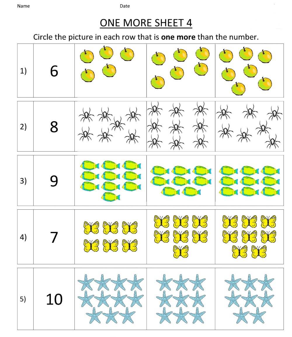 Counting Kindergarten Math Worksheet