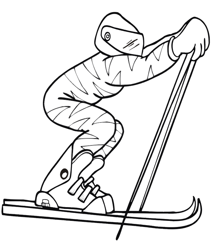 Cross-country skiing Winter Olympics Coloring Pages