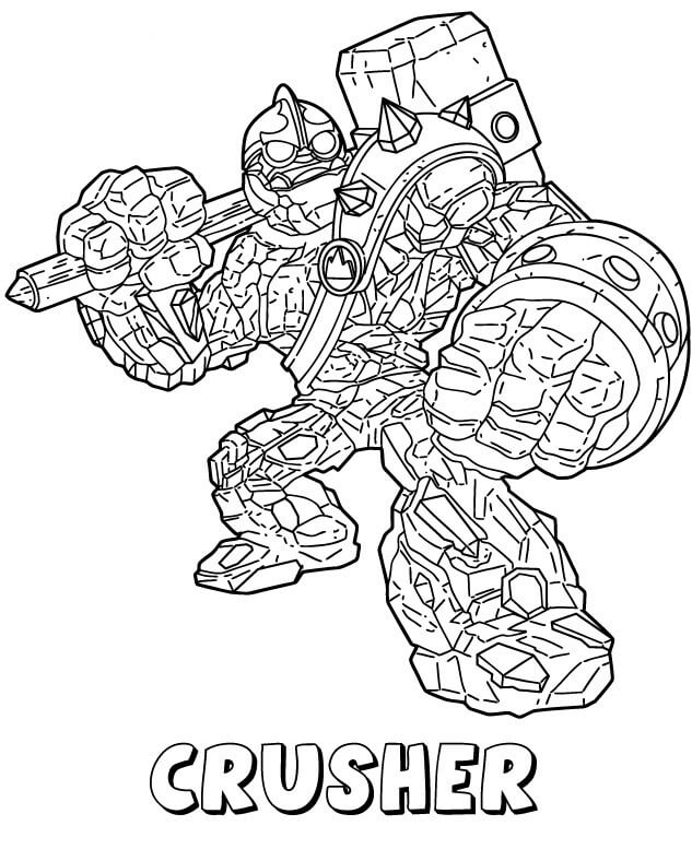 Crusher from Skylanders Coloring Pages