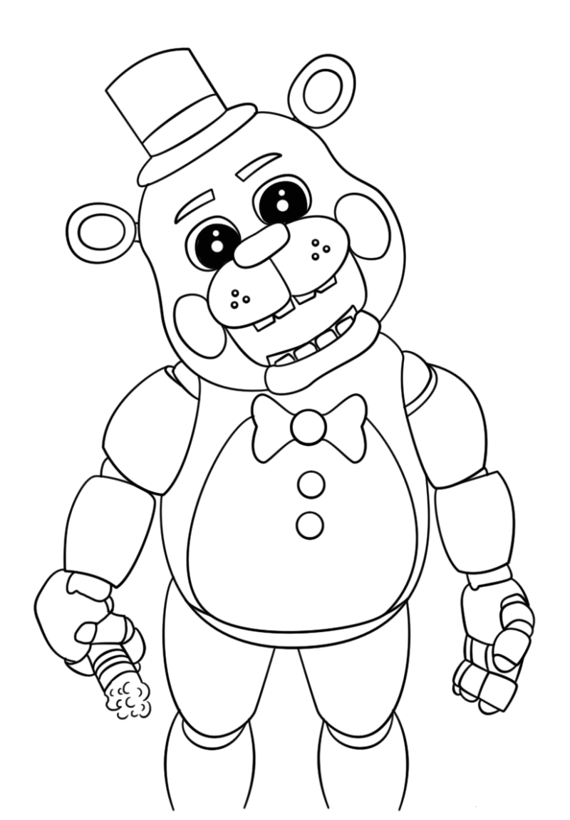 Free Printable Five Nights At Freddy 39 s - Cute Five Nights At Freddys 2018 Coloring Pages 800x1151