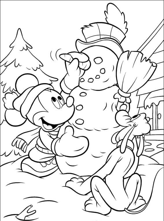 Disney Winter Coloring Pages