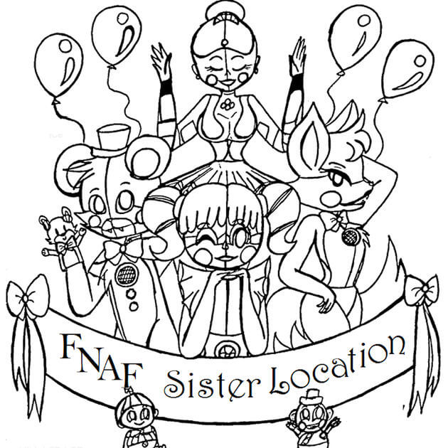 FNAF Sister Location Coloring Page