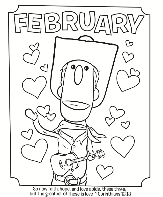 20 Free Printable February Coloring Pages