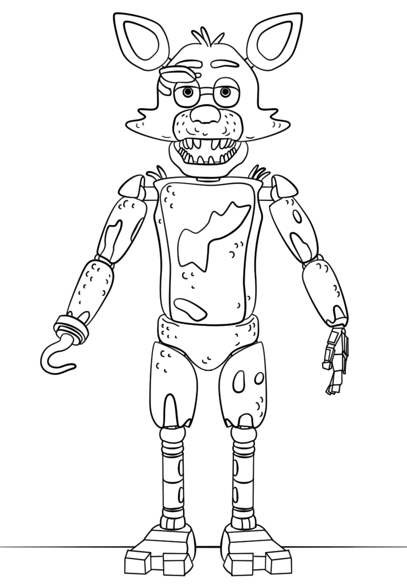 Fnaf Foxy Coloring pages Printable