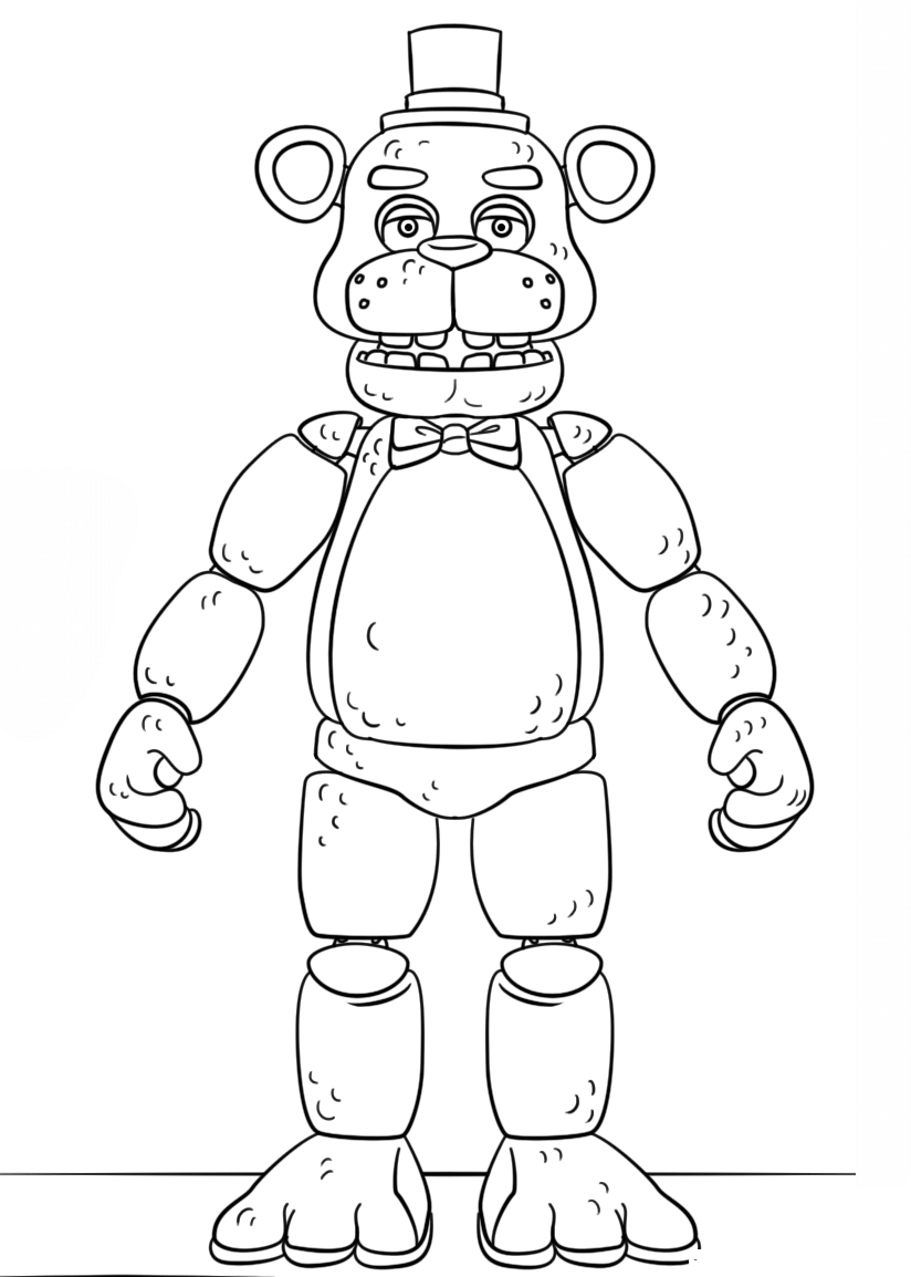 Fnaf Golden Freddy Coloring Page