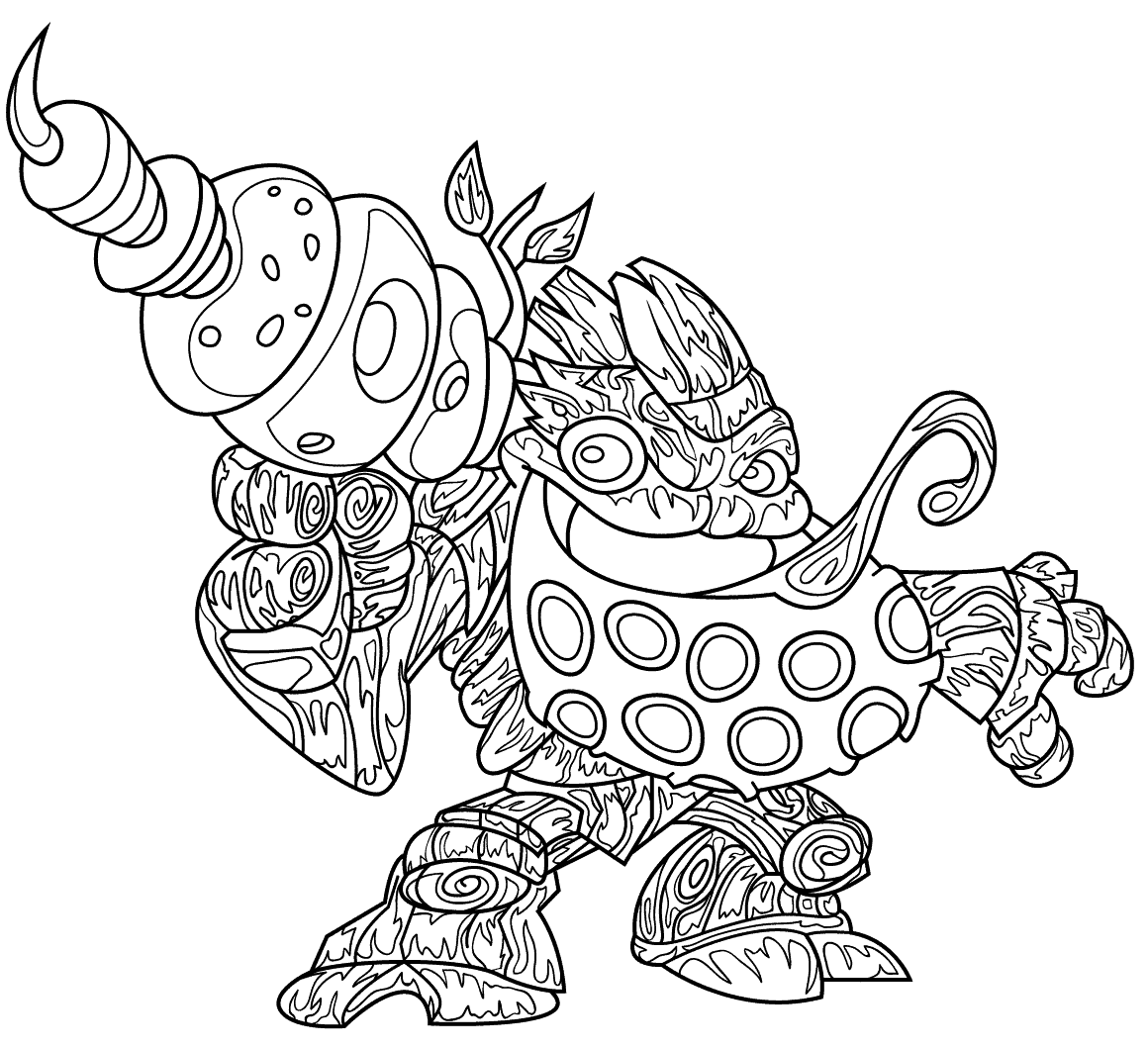 Free Printable Bubble Blast Skylanders Coloring Pages